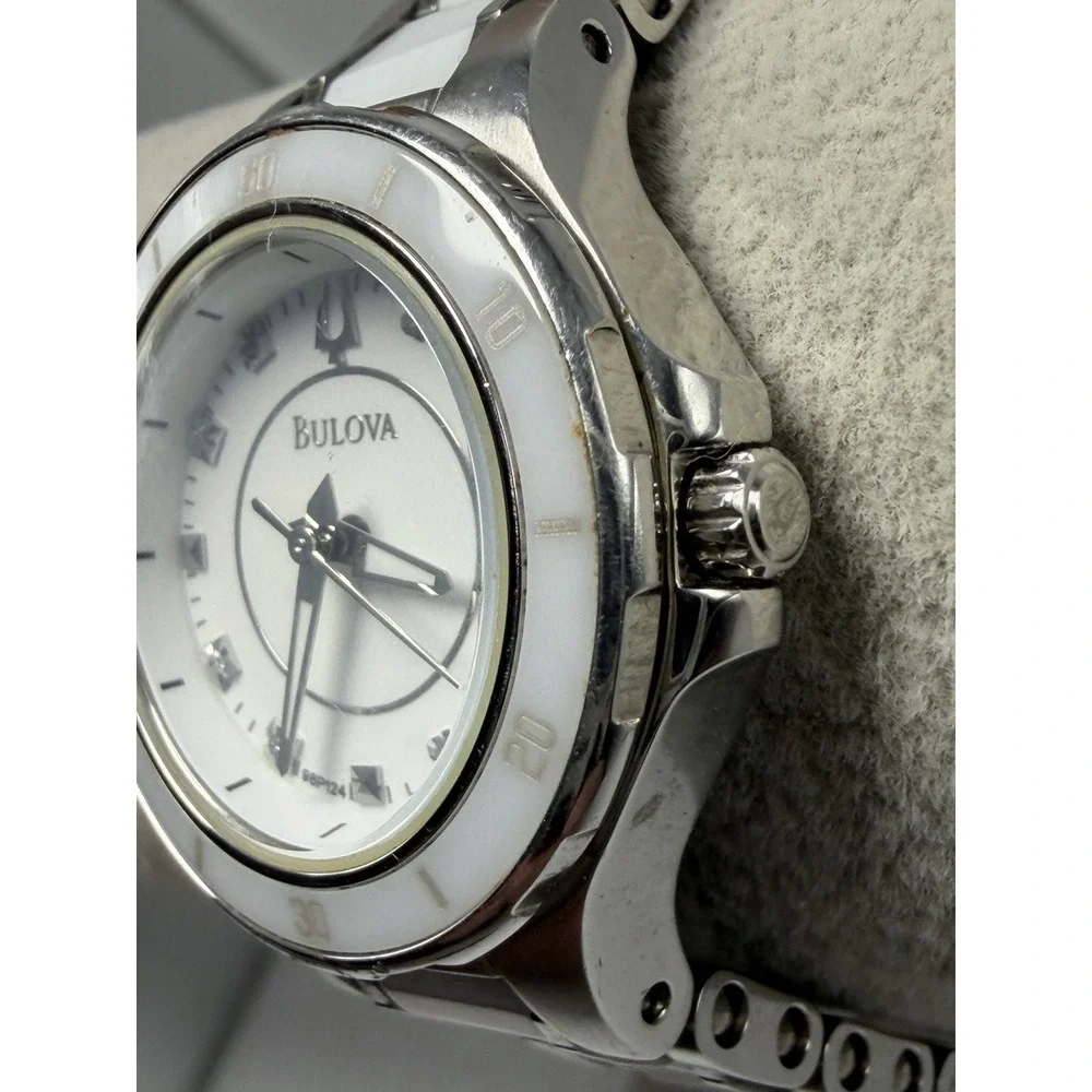 Bulova 98P124 New Battery Ladies Watch 30MM 7.5